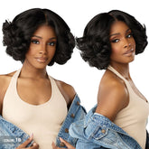 Sensationnel Curls Kinks & Co Kinky Edges Y-Part Glueless HD Lace Front Wig - Y-PART KINKY ROLLER SET 10"